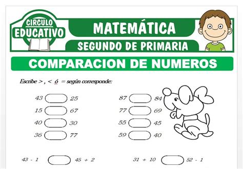 Comparación De Números Para Segundo De Primaria Fichas Gratis