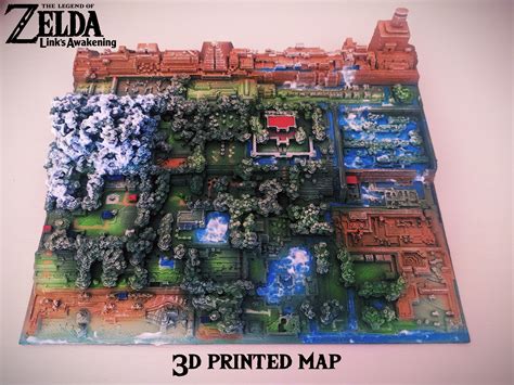 3d Print Model Zelda Link S Awakening Map Cgtrader