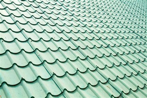 Green Color Roof Tile Stock Photo Image Of Pattern House 22939596