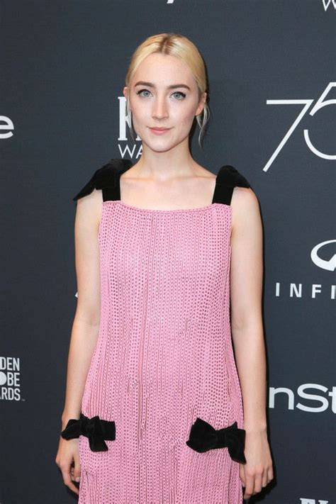 Saoirse Ronan Wore A Pink Teresa Helbig Spring 2018 Dress With Bow Tied