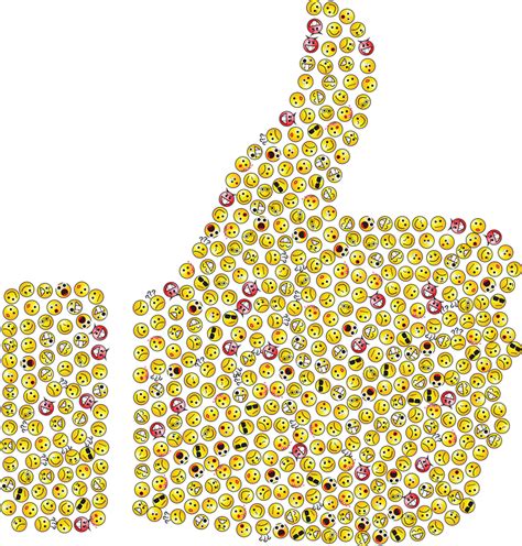 Download Emoji Thumbs Up Mosaic Art