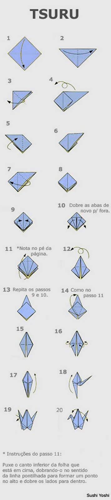 Como Fazer Origami De Tsuru Garça Mundinho Da Criança