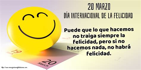 Felicitaciones Del Día Internacional De La Felicidad La Felicidad Se