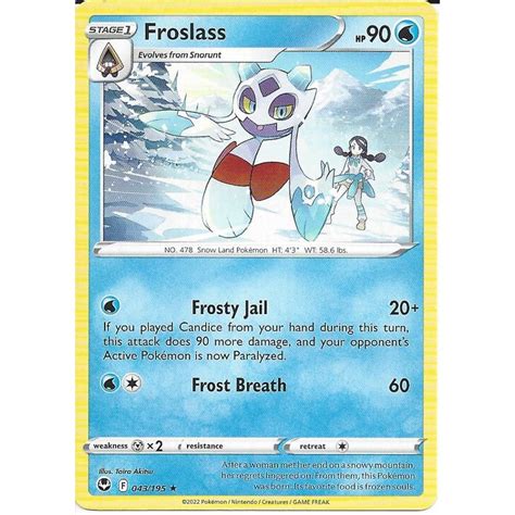 Pokemon Trading Card Game 043 195 Froslass Rare Card Swsh 12 Silver Tempest Trading Card