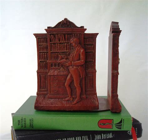 Vintage Syroco Wood Colonial Bookends By Thebeadstorm On Etsy