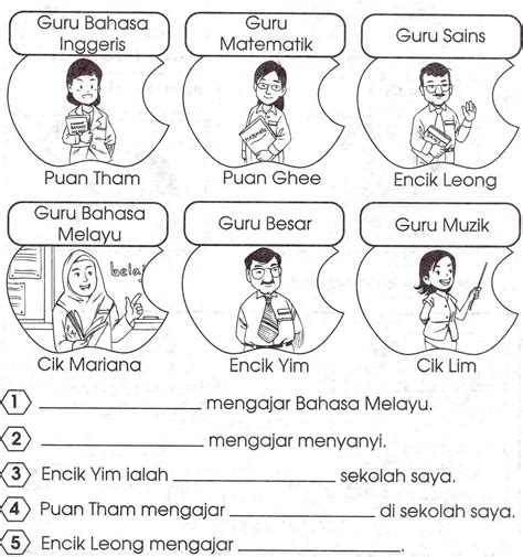 Prasekolah Lembaran Kerja Bahasa Melayu Tahun Latihan Bahasa Melayu