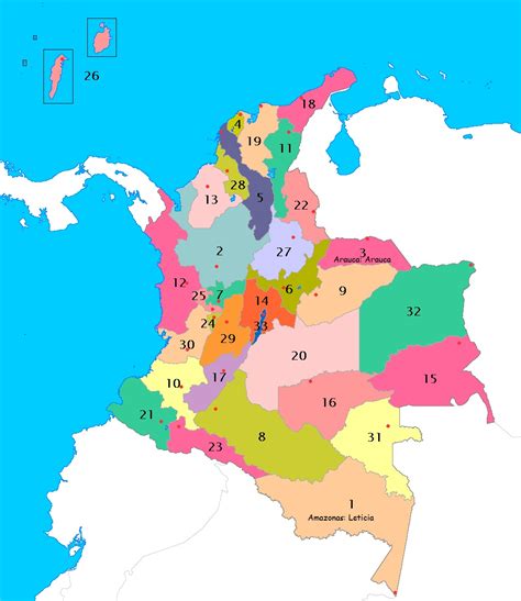 Juegos de Geografía Juego de Departamentos y capitales de Colombia en el mapa Cerebriti