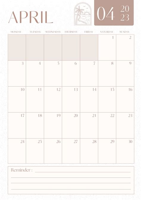 April 2023 Calendar Notability Gallery