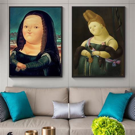 Fernando Botero Paintings Mona Lisa Funny Painting Funny Monalisa