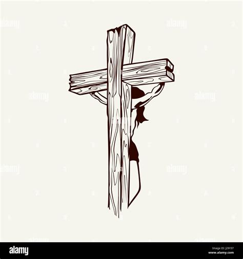 Jesus Crucified On The Cross Stock Vector Image And Art Alamy