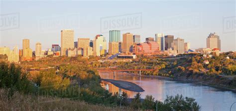 City Of Edmonton Skyline Edmonton Alberta Canada Stock Photo