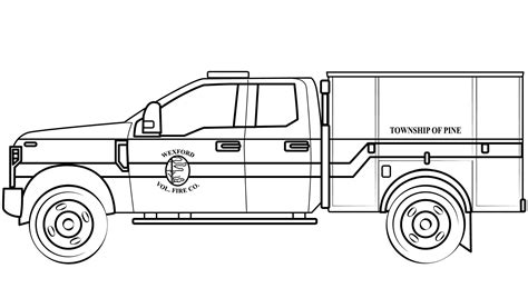 pick up camion dei pompieri da colorare scarica stampa o colora subito online