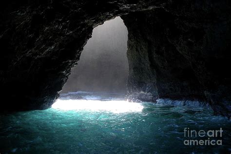 Napoli Coast Sunlit Cave In Kauai Photograph By Loriannah Hespe Fine