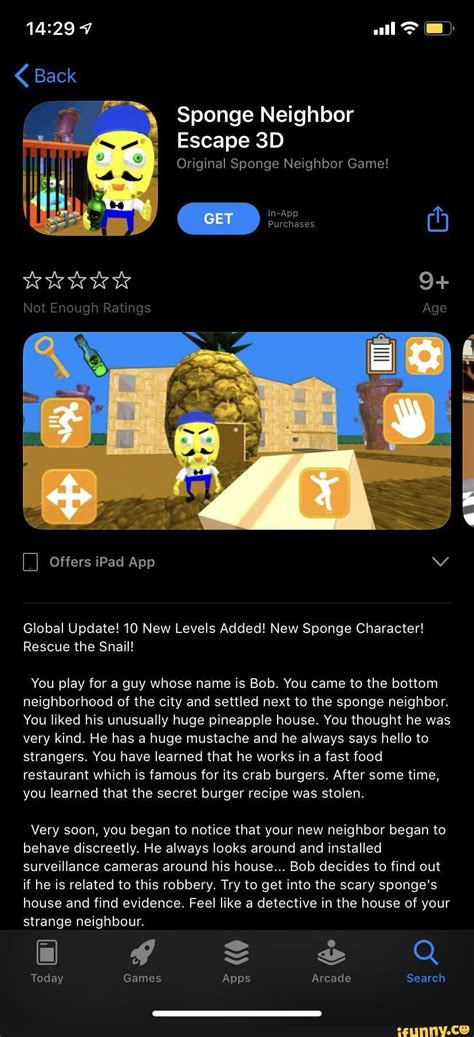 And if you'd like to limit the amount of swiping. 7 Back Sponge Neighbor Escape Original Sponge Neighbor ...
