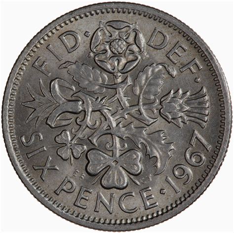 Sixpence 1967 Coin From United Kingdom Online Coin Club