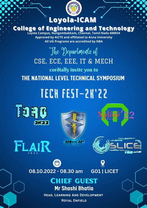 Tech Fest 2k22 National Level Technical Symposium Licet