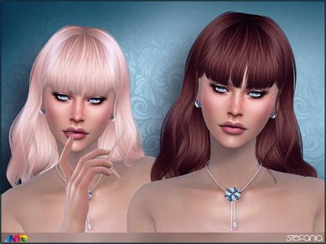 The Sims Resource Dakota Hair By Anto Sims 4 Hairs Sims Hair Images