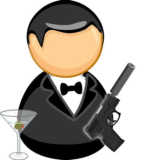 James Bond Agent Black Suit Png Picpng