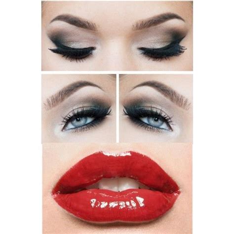 Smokey Eye And Red Lip Cute Makeup Kiss Makeup Makeup