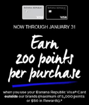 And old navy (canada) inc., banana republic, and athleta. Banana Republic Visa Card 5x Points Promotion (Targeted)