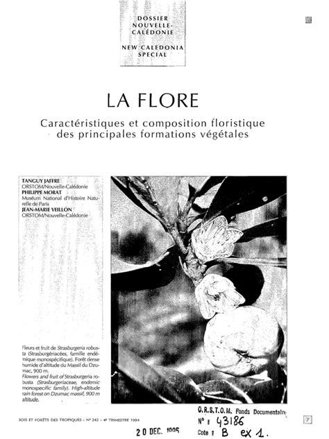 Pdf La Flore Caractéristiques Et Composition Floristique Des