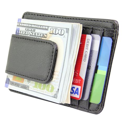 Check spelling or type a new query. Men's Synthetic Leather Slim Front Pocket Wallet Card Holder Magnetic Money Clip | eBay