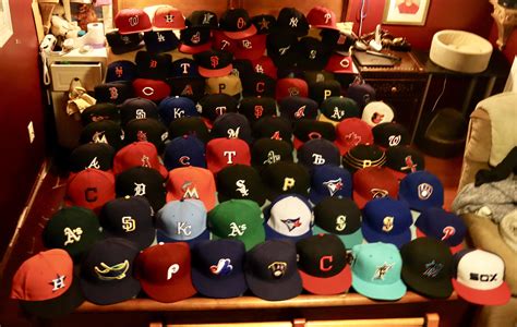With Baseball Back Heres My Mlb On Field Hat Collection So Far R