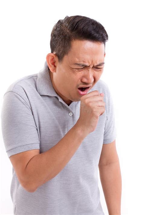 Sick Man Coughing Stock Photo Image Of Illness Allergy 65064296