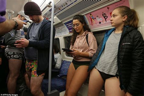 Passengers Riders Take Off Trousers As Part Of No Pants Subway Ride