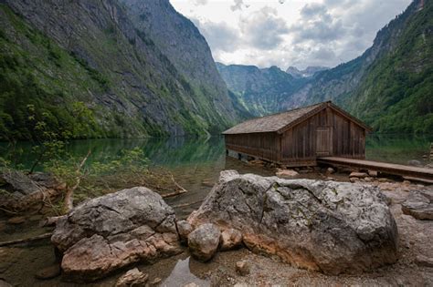 Boathouse On The Obersee Near The Konigssee Stock Photo Download