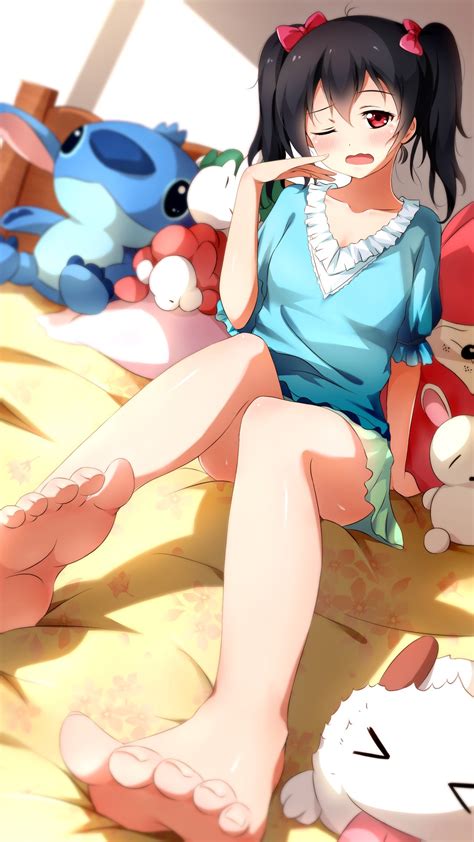 Feet Legs In Bed Barefoot Xiao Ren Anime Anime Girls