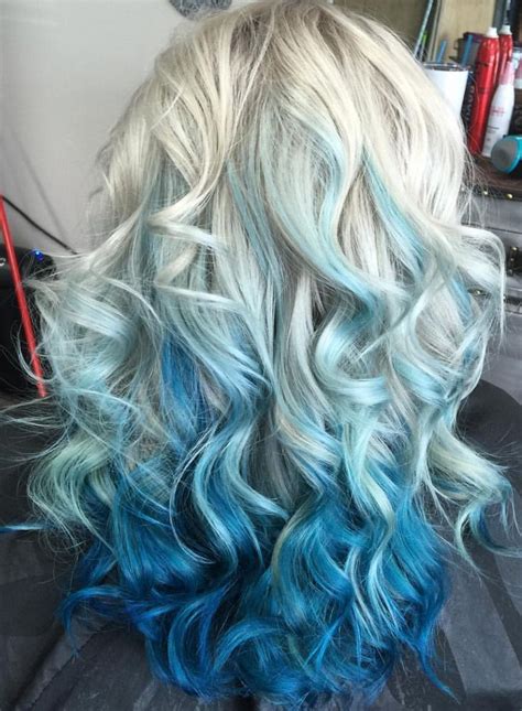 Beautiful Blue And Silver Mermaid Hair Blonde And Blue Hair Blue