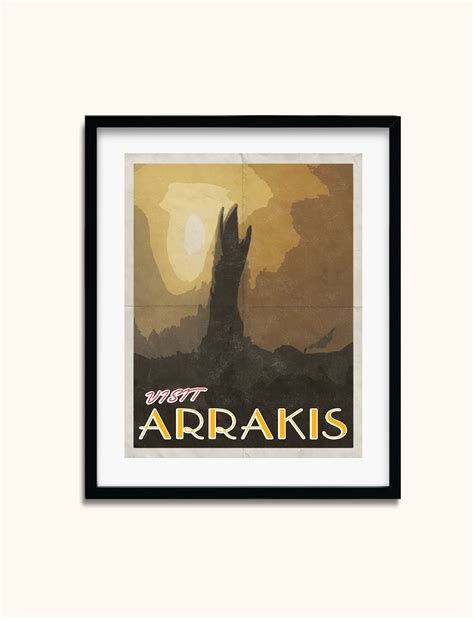 Arrakis Dune Retro Travel Illustration Poster 4 Different Vintage