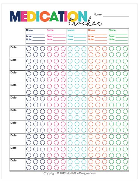 Prescription And Medication Tracker Medication Chart Printable