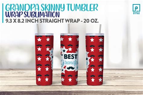 Grandpa Skinny Tumbler Wrap Sublimation 6