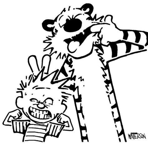 Calvin And Hobbes Coloring Pages Printable Sketch Coloring Page