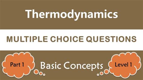 Multiple Choice Questions Thermodynamics Basic Concepts Level 1