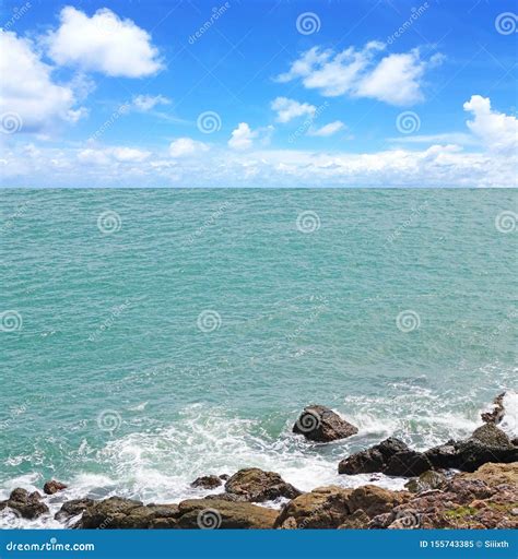 Tropical Beautiful Seascape Island And Bright Sky In Thailand Stock