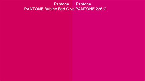 Pantone Rubine Red C Vs Pantone 226 C Side By Side Comparison