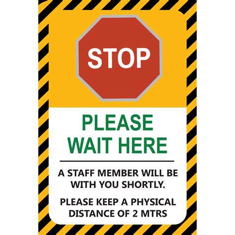 Footpath Sign Stop Wait Here Live Creative Sign Solution