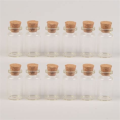 22x40x125 Mm 7ml Mini Glass Bottles With Cork Empty Small Glass Jars