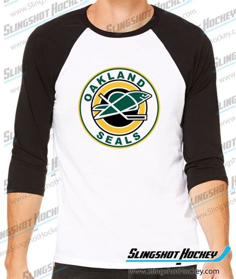 Oakland Seals 34 Sleeve Raglan Hockey Shirt
