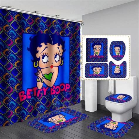 Print Betty Boop Cartoons Shower Curtain Waterproof Shower Curtain Sets Ebay