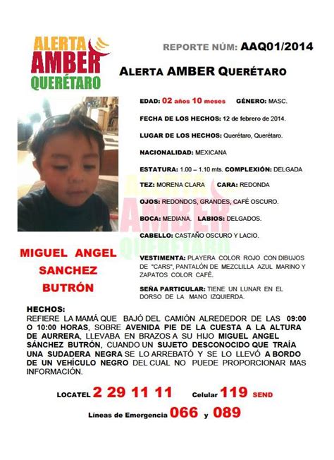 What is an amber alert? Activan Alerta Amber por robo de niño en Queretaro ...