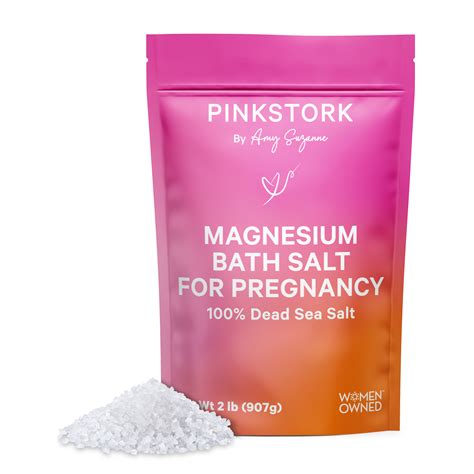 Pink Stork Magnesium Bath Salt For Pregnancy: Foot/Bath Salts with Pure