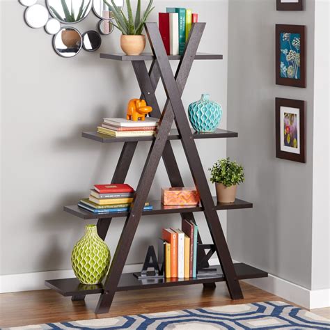 Feeling Great With Unique Freestanding Bookshelves In The Interior