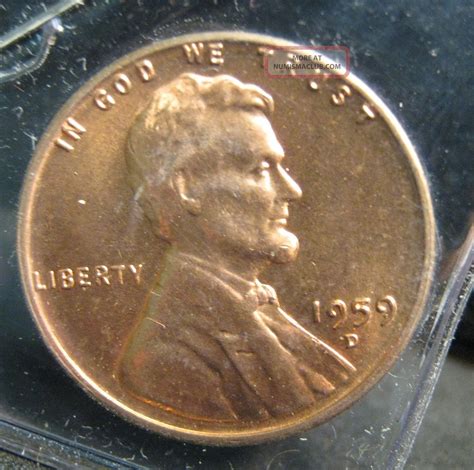 Rare 1959 - D Lincoln Cent - D In Date - Gem - K49