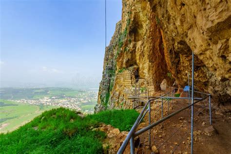 Ancient Fortress On The Cliffs Of Mount Arbel Stock Photo Image Of