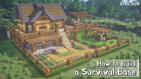 Minecraft How To Build A Survival Base Tutorial Building Tutorial