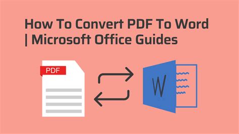 How To Convert Pdf To Word Microsoft Office Guides